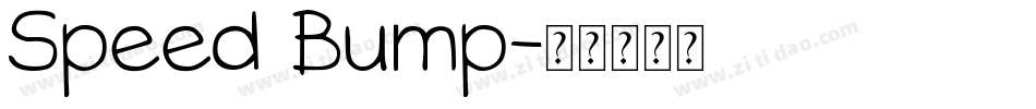 Speed Bump字体转换